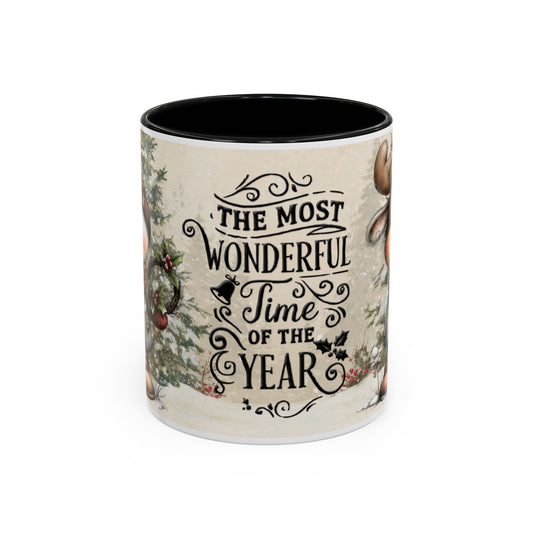 The Most Wonderful Time of the Year — Christmas Accent Coffee Mug (11 oz & 15 oz)