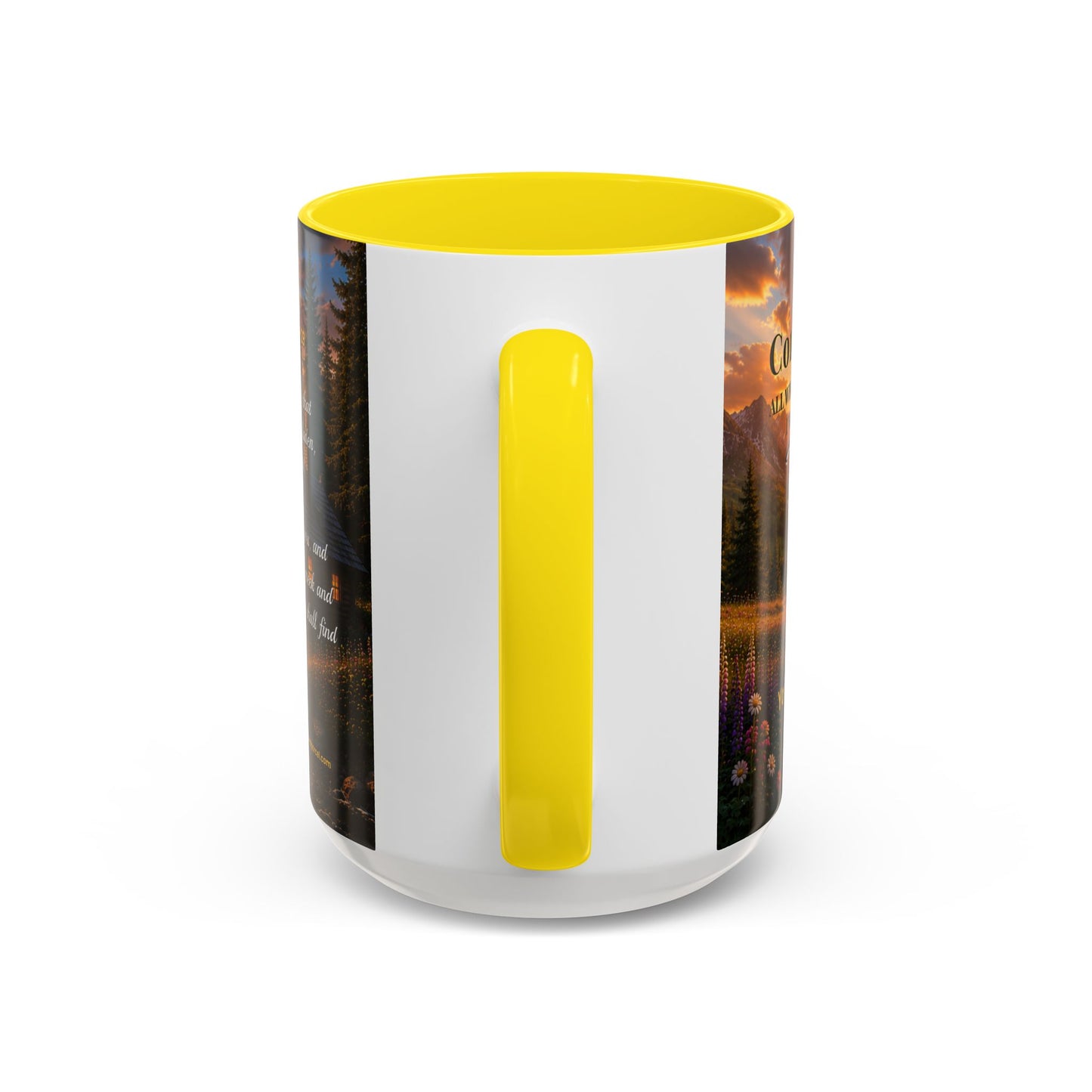 REST Scripture Coffee Mug — Free Personalization, Accent Mug (11/15 oz)