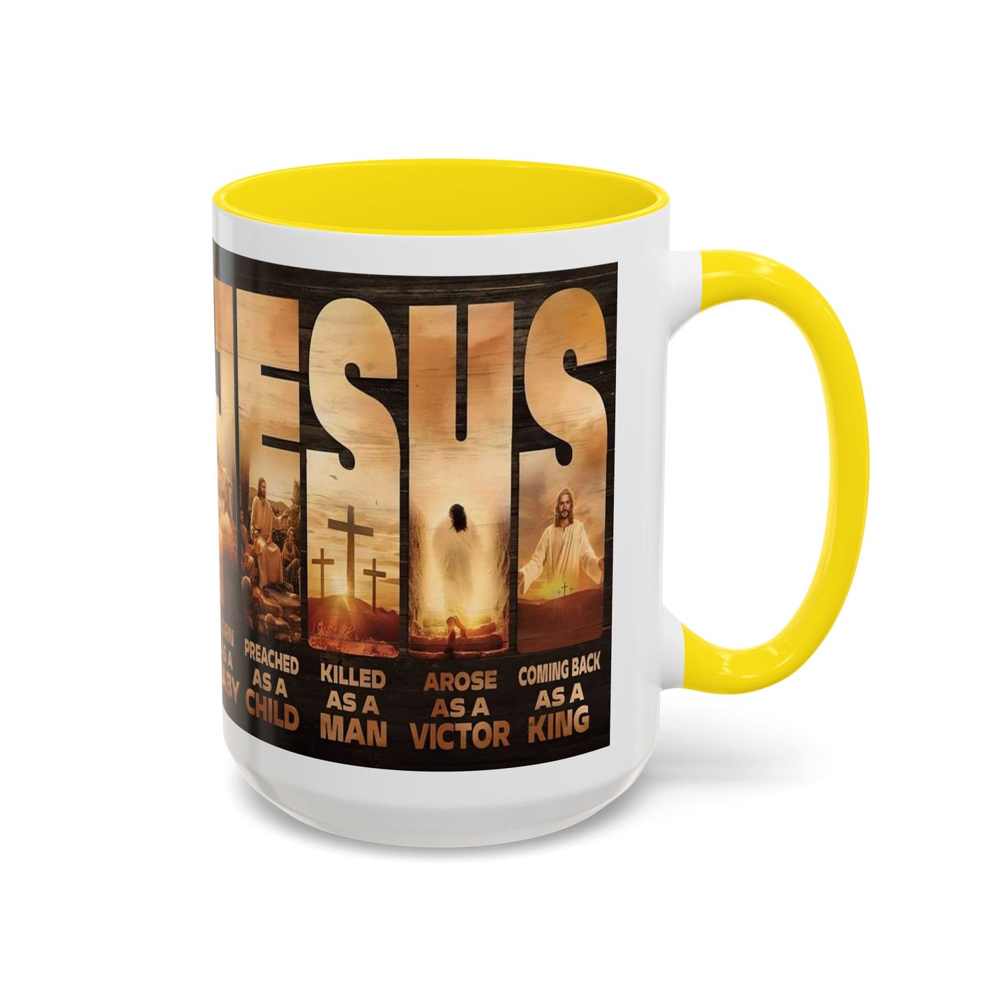 JESUS Coming Back as a King — Accent Coffee Mug | 11 oz & 15 oz