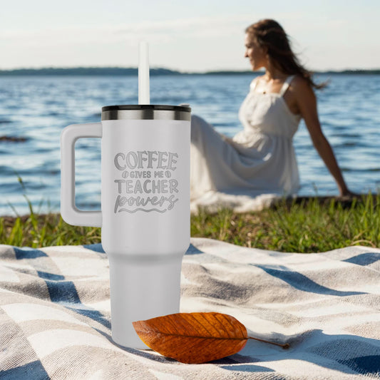 Tumbler - Coffee Gives Me Powers (Teacher's Mug)