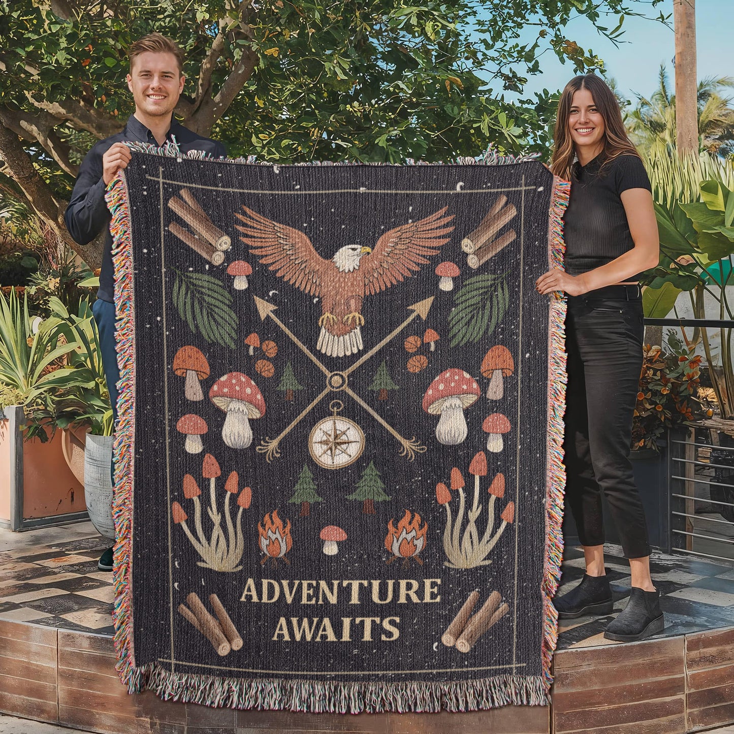 Woven Blanket - Adventure Awaits