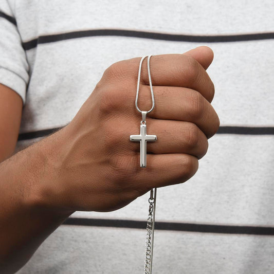 Cross Necklace Personalized with Snake Chain | Sacred Beginning