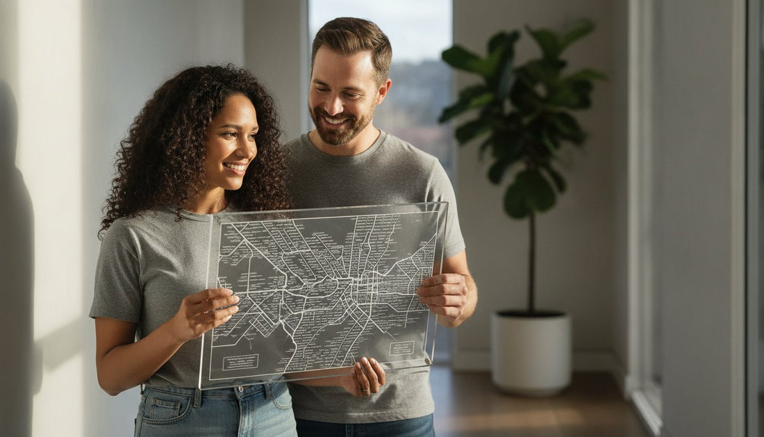 Custom City Map Acrylic Print: A Heartfelt Way to Map Your Memories