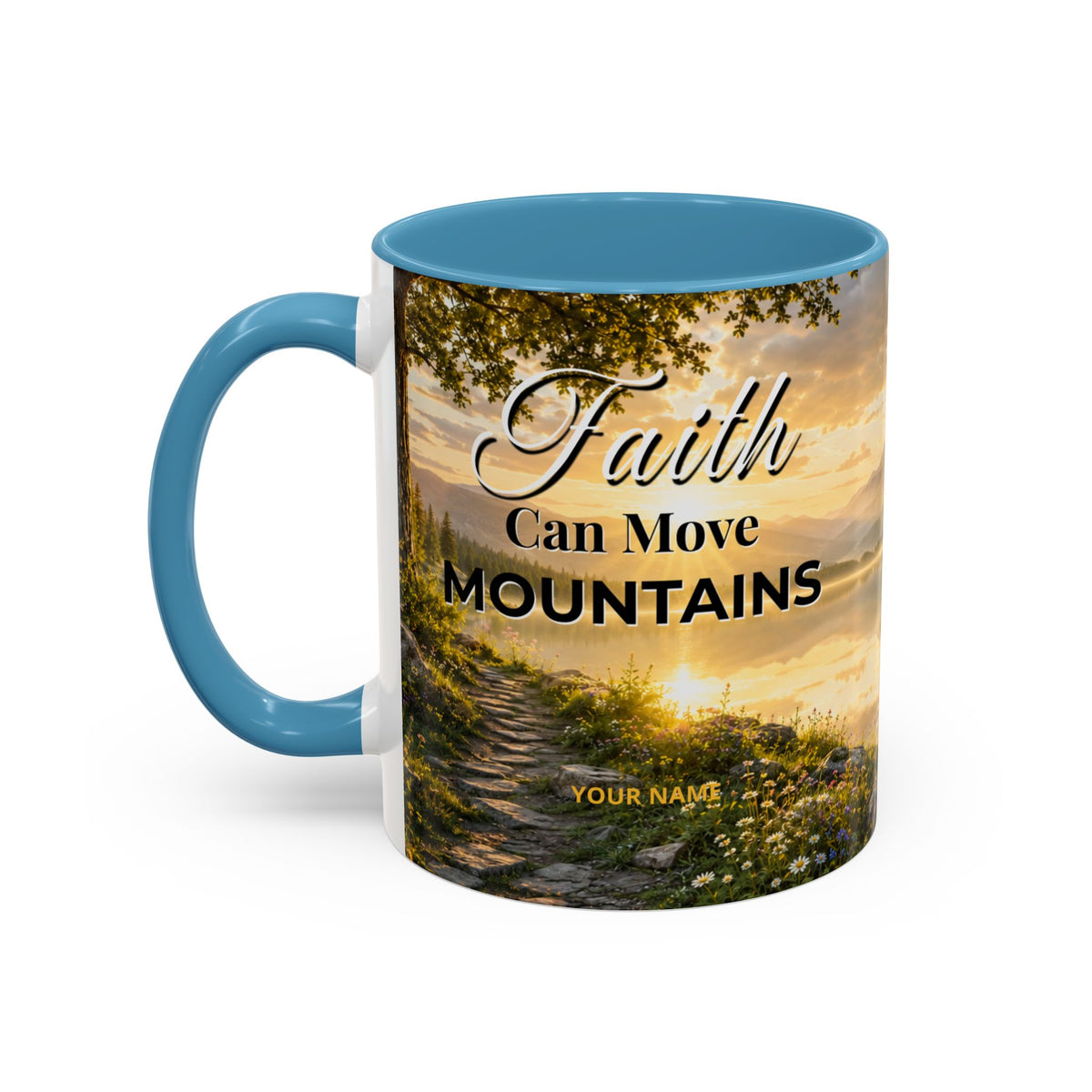 FAITH Scripture Coffee Mug — Free Personalization | Matthew 17:20 | 11 oz & 15 oz