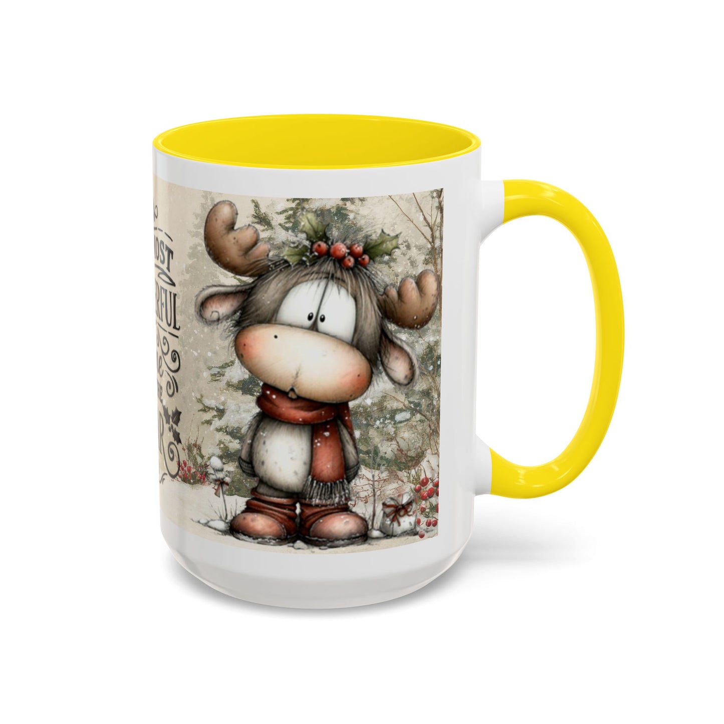 The Most Wonderful Time of the Year — Christmas Accent Coffee Mug (11 oz & 15 oz)