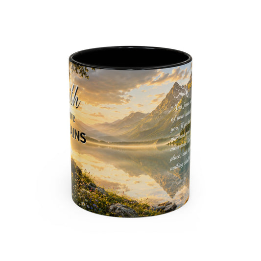 FAITH Scripture Coffee Mug — Free Personalization | Matthew 17:20 | 11 oz & 15 oz