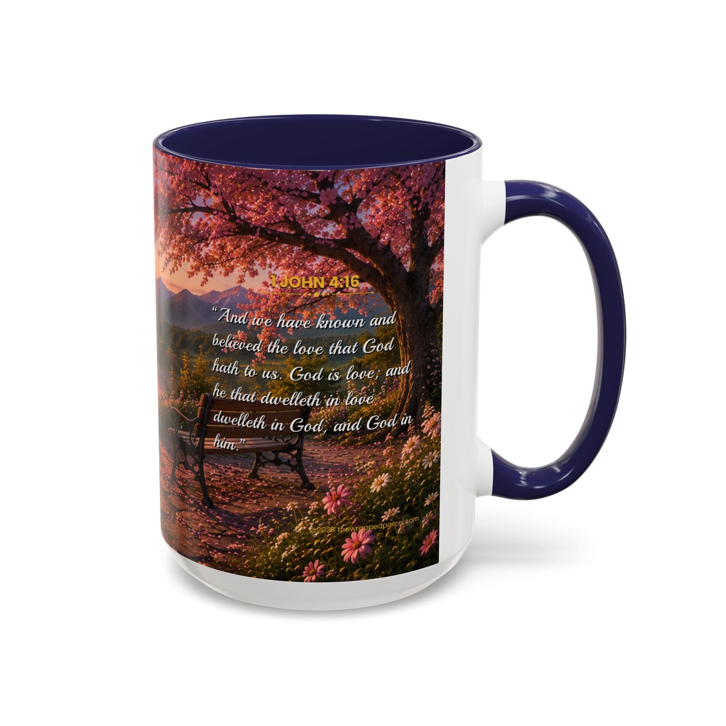 LOVE Scripture Coffee Mug — Free Personalization | 1 John 4:16 | 11 oz & 15 oz
