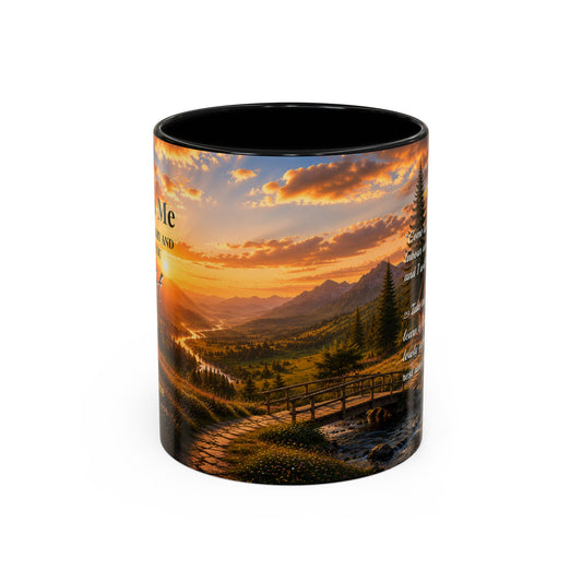 REST Scripture Coffee Mug — Free Personalization | Matthew 11:28–29 | 11 oz & 15 oz