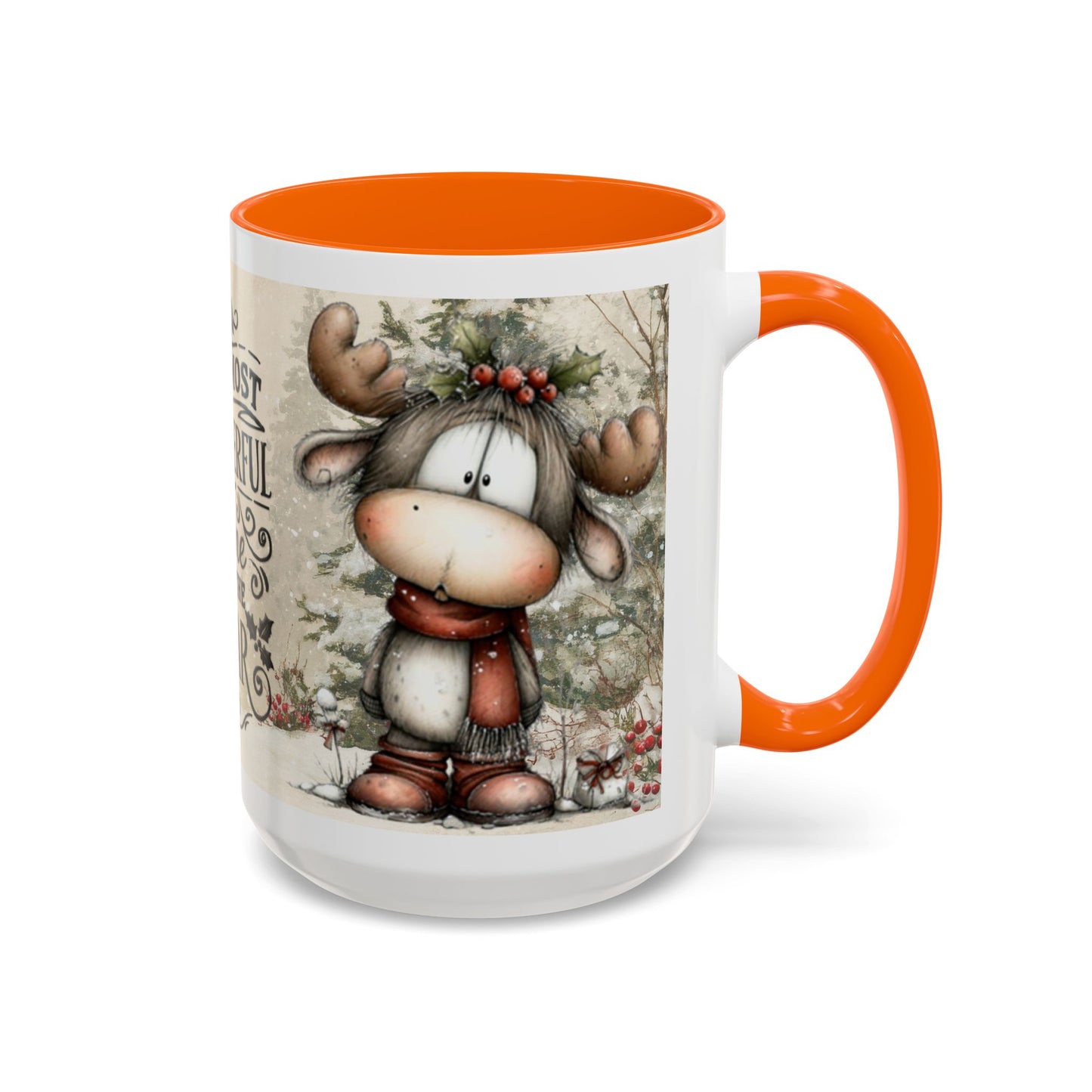 The Most Wonderful Time of the Year — Christmas Accent Coffee Mug (11 oz & 15 oz)