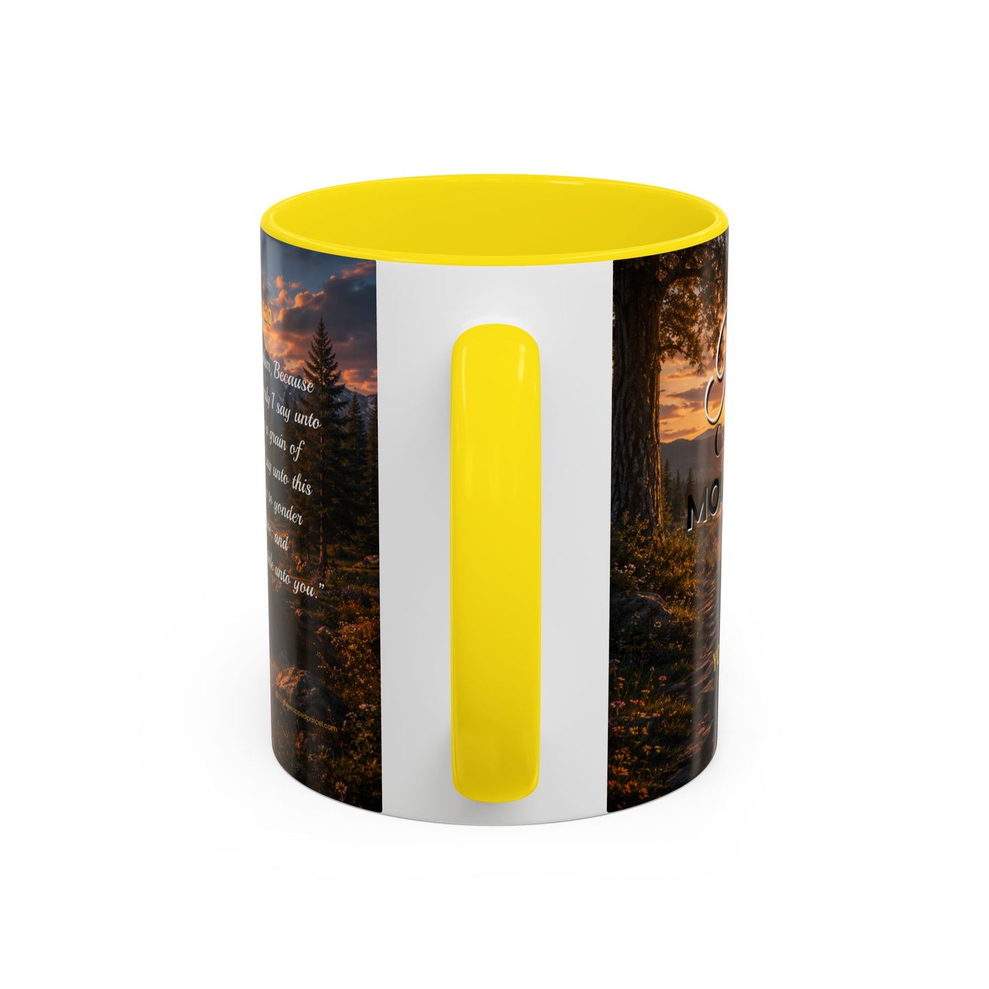 FAITH Scripture Coffee Mug — Free Personalization, Accent Mug (11/15 oz)