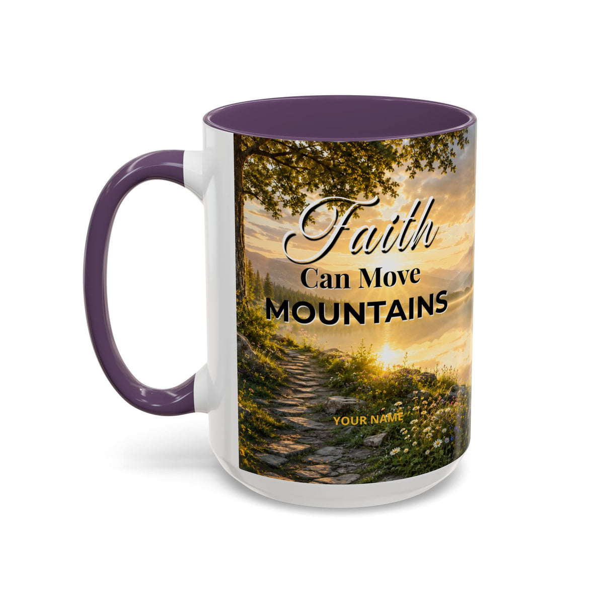FAITH Scripture Coffee Mug — Free Personalization | Matthew 17:20 | 11 oz & 15 oz