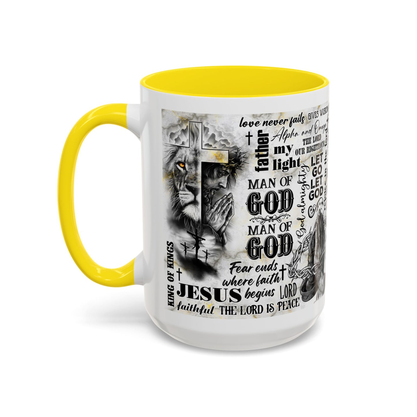 MAN OF GOD Faith Coffee Mug — Accent Coffee Mug (11 oz & 15 oz)