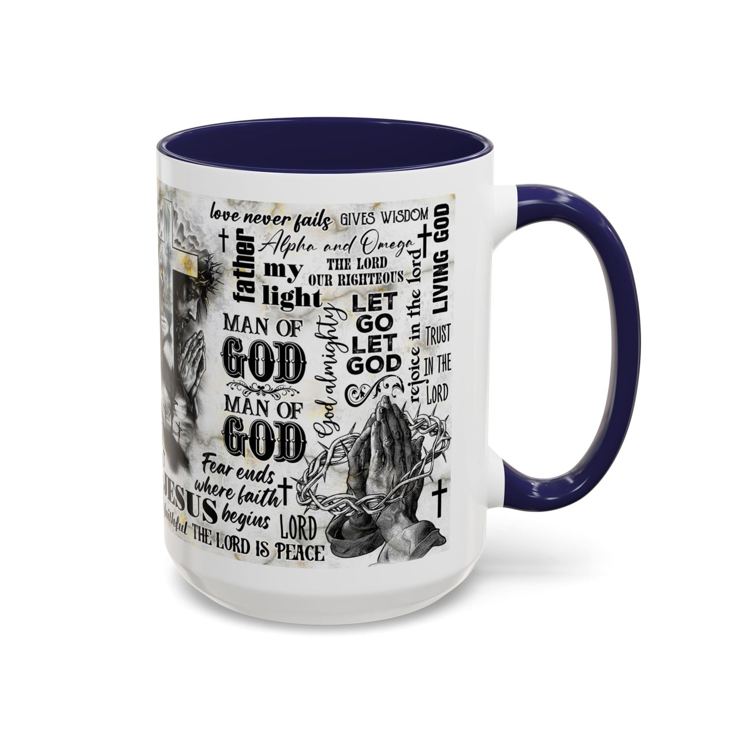 MAN OF GOD Faith Coffee Mug — Accent Coffee Mug (11 oz & 15 oz)