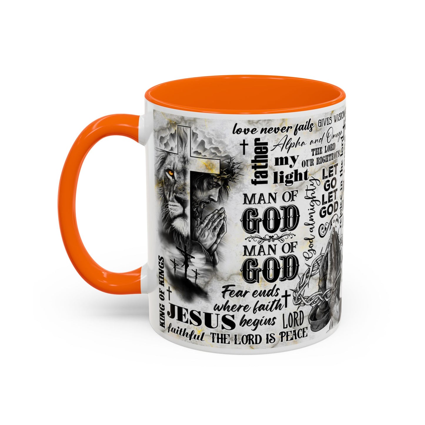 MAN OF GOD Faith Coffee Mug — Accent Coffee Mug (11 oz & 15 oz)