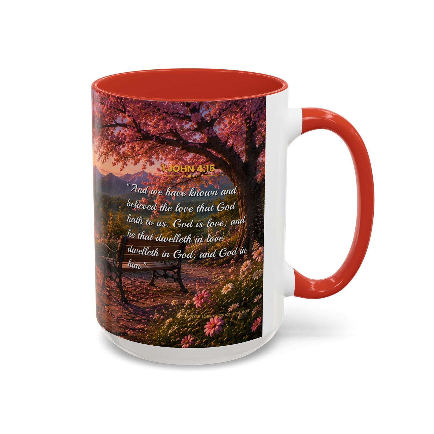 LOVE Scripture Coffee Mug — Free Personalization | 1 John 4:16 | 11 oz & 15 oz