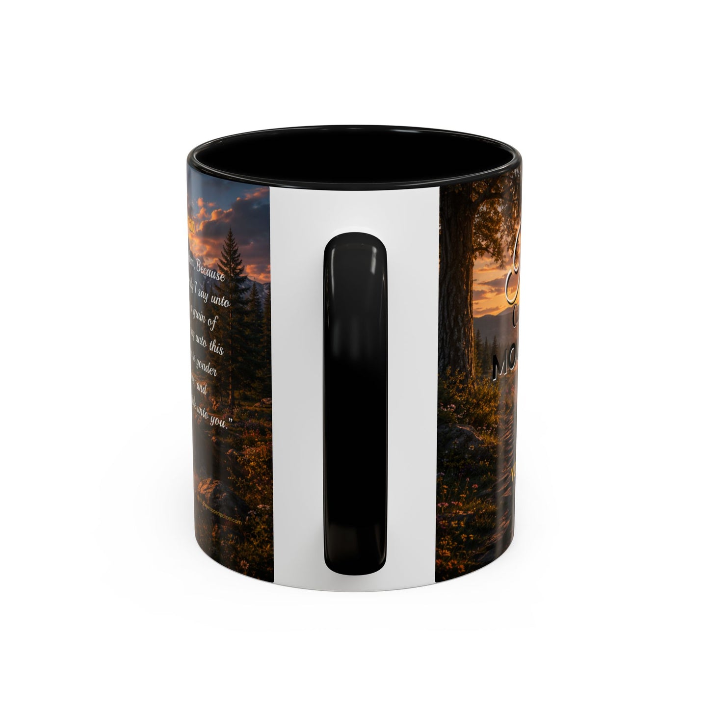 FAITH Scripture Coffee Mug — Free Personalization, Accent Mug (11/15 oz)