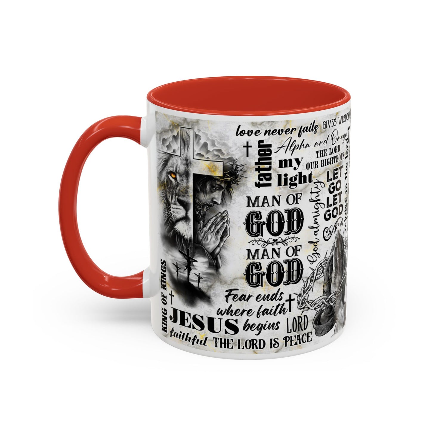 MAN OF GOD Faith Coffee Mug — Accent Coffee Mug (11 oz & 15 oz)