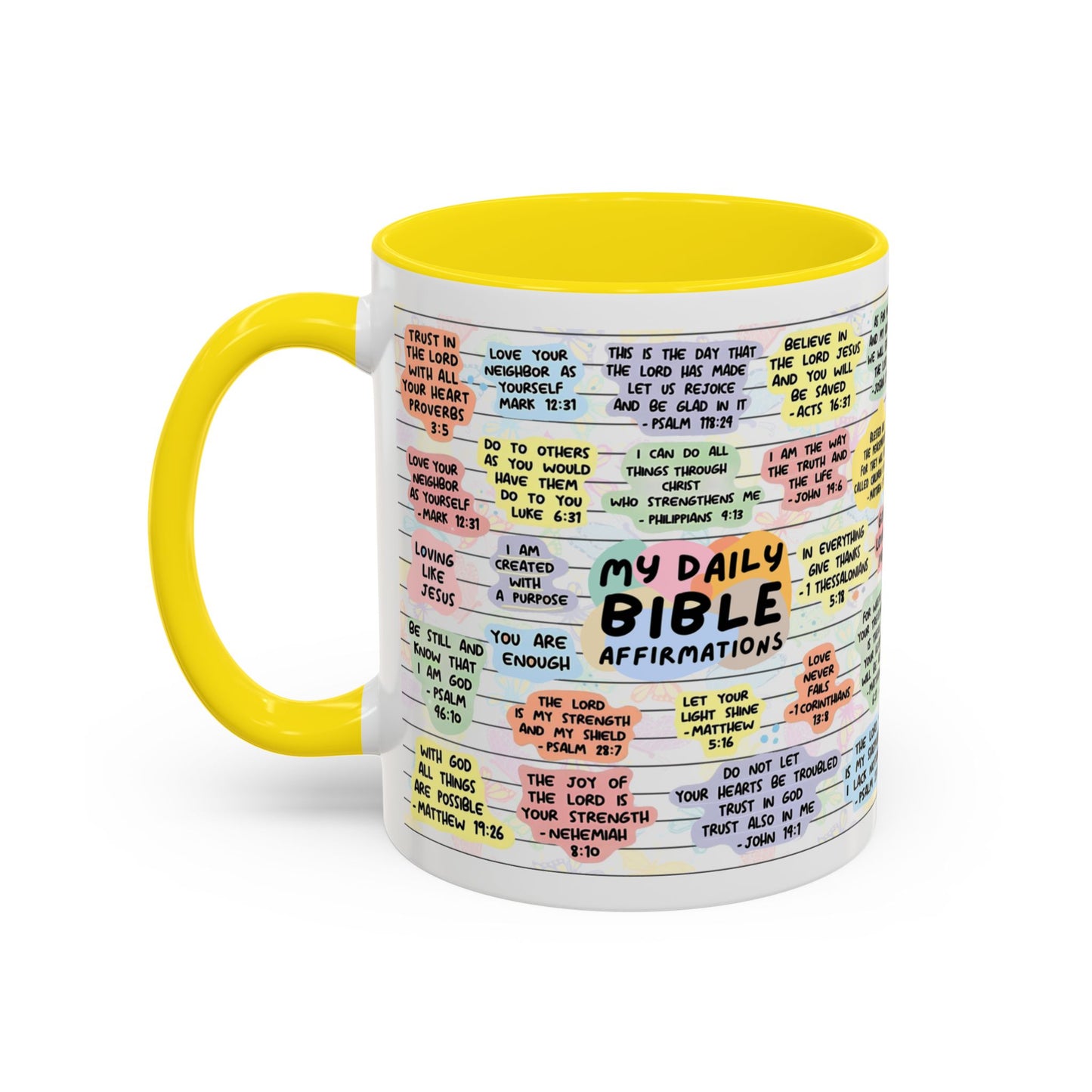 My Daily Bible Affirmations — Accent Coffee Mug (11 oz & 15 oz)
