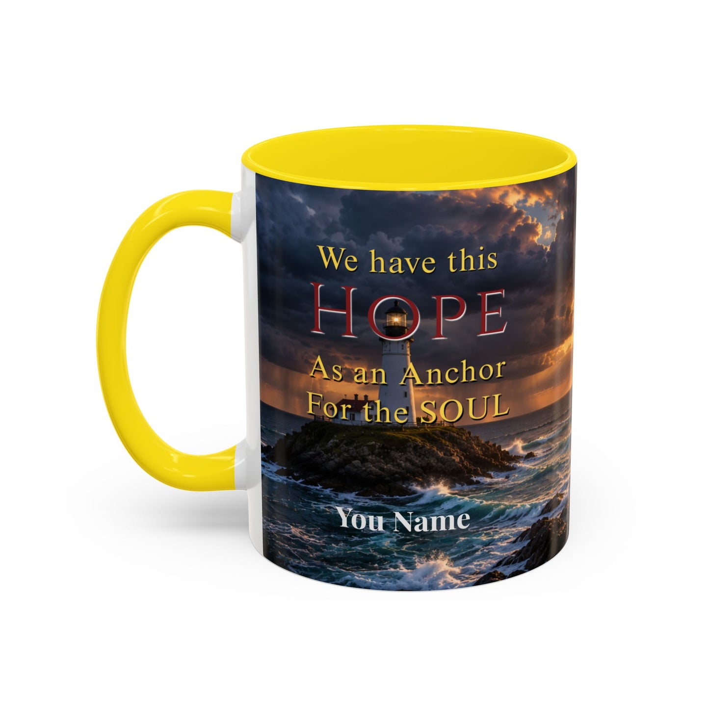 HOPE Scripture Coffee Mug - Accent Coffee Mug (11, 15oz)