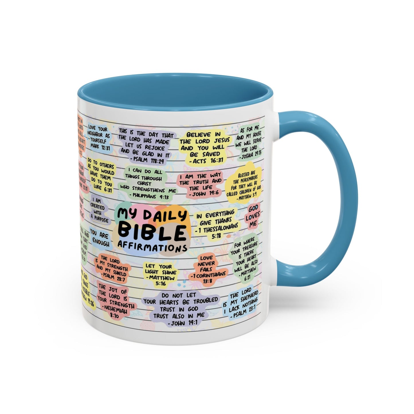 My Daily Bible Affirmations — Accent Coffee Mug (11 oz & 15 oz)