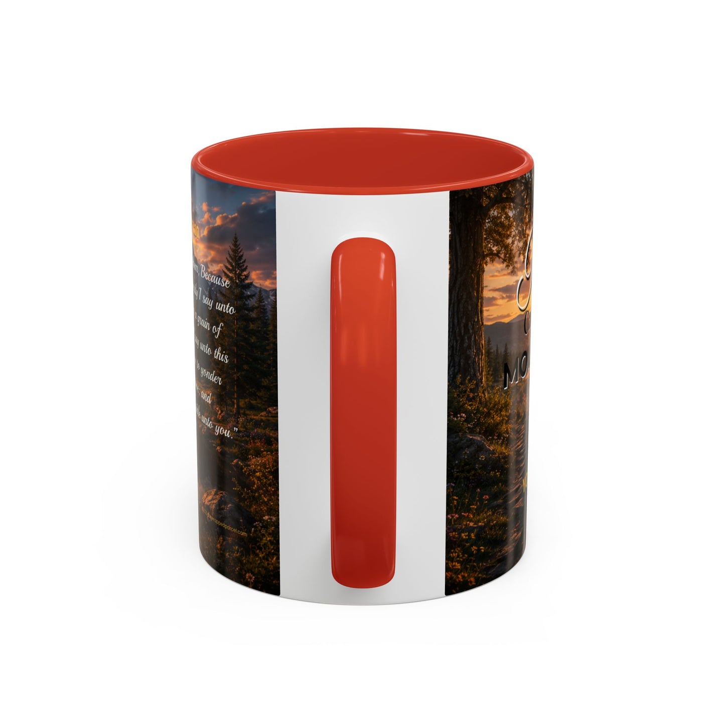 FAITH Scripture Coffee Mug — Free Personalization, Accent Mug (11/15 oz)