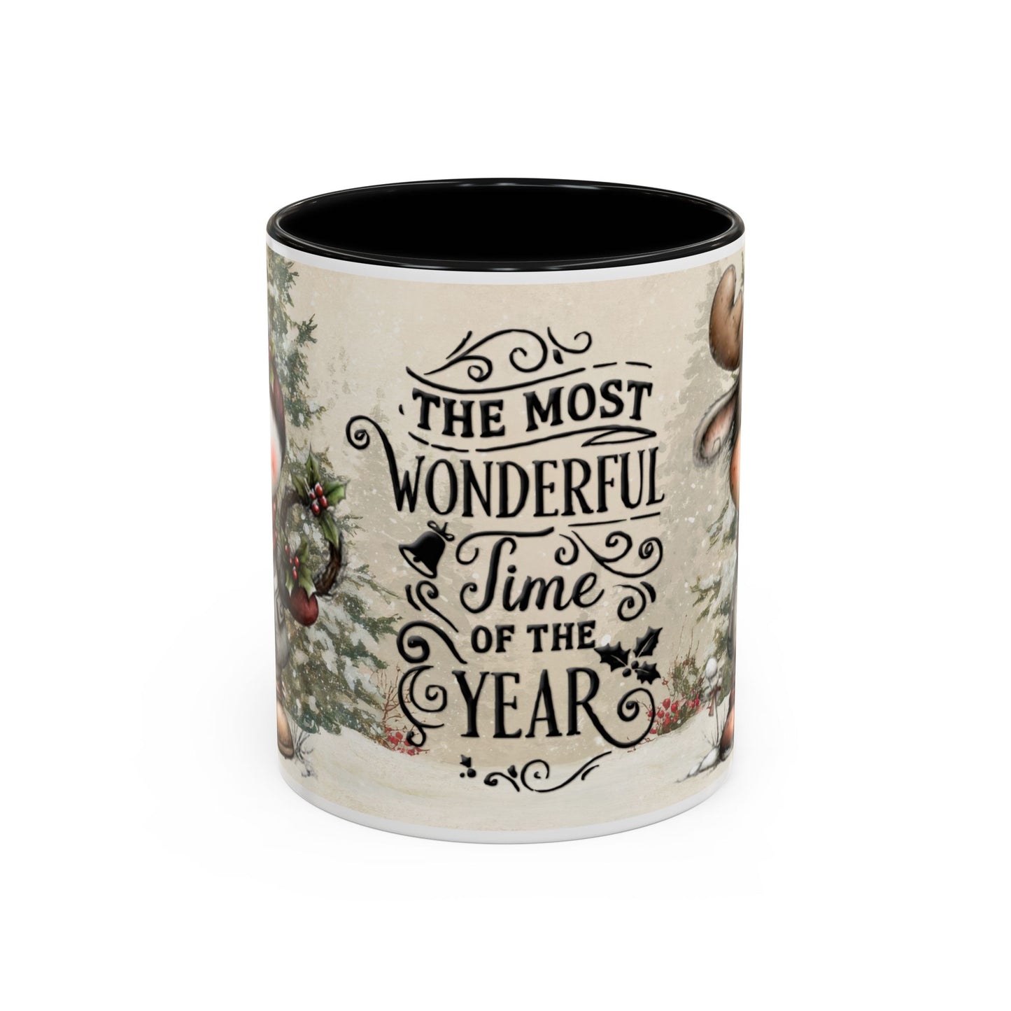 The Most Wonderful Time of the Year — Christmas Accent Coffee Mug (11 oz & 15 oz)