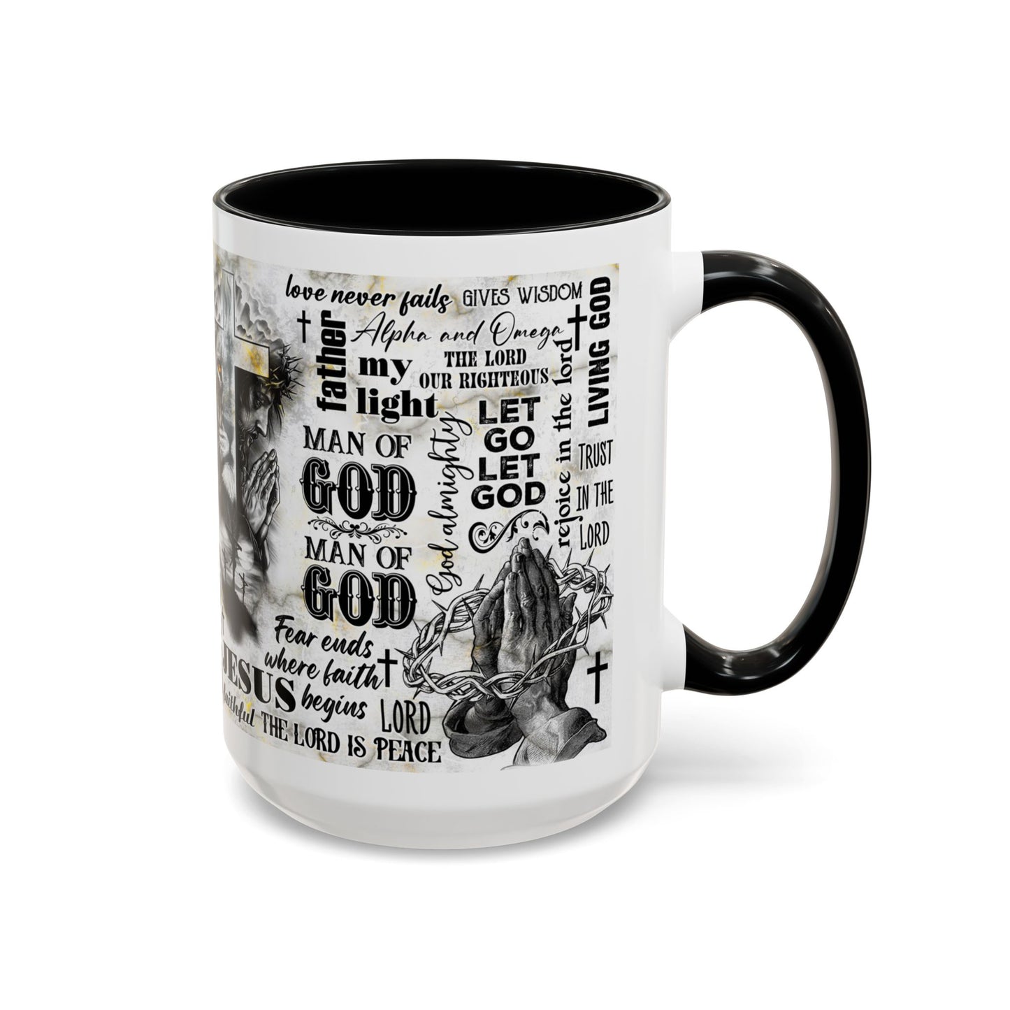 MAN OF GOD Faith Coffee Mug — Accent Coffee Mug (11 oz & 15 oz)