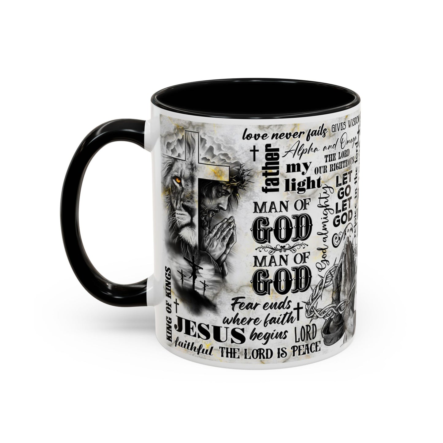 MAN OF GOD Faith Coffee Mug — Accent Coffee Mug (11 oz & 15 oz)