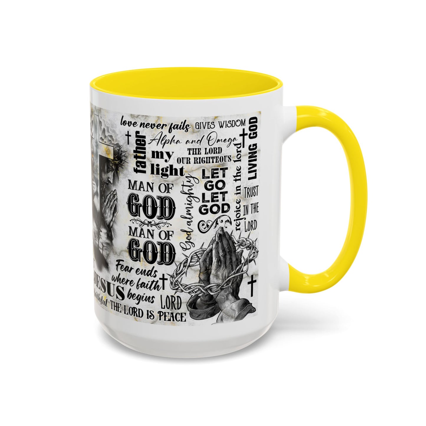 MAN OF GOD Faith Coffee Mug — Accent Coffee Mug (11 oz & 15 oz)