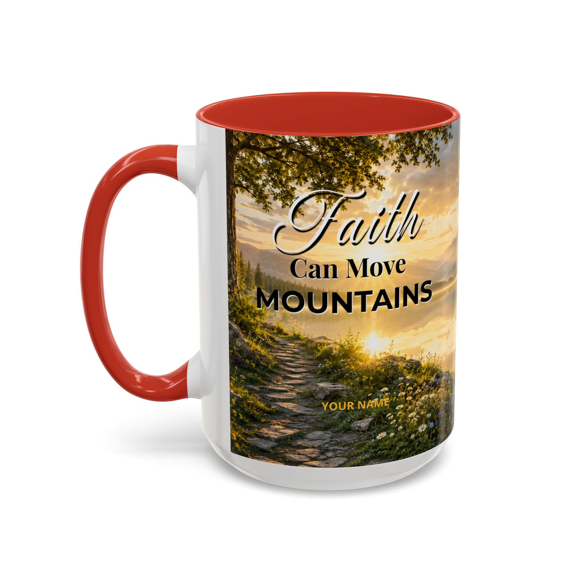 FAITH Scripture Coffee Mug — Free Personalization | Matthew 17:20 | 11 oz & 15 oz