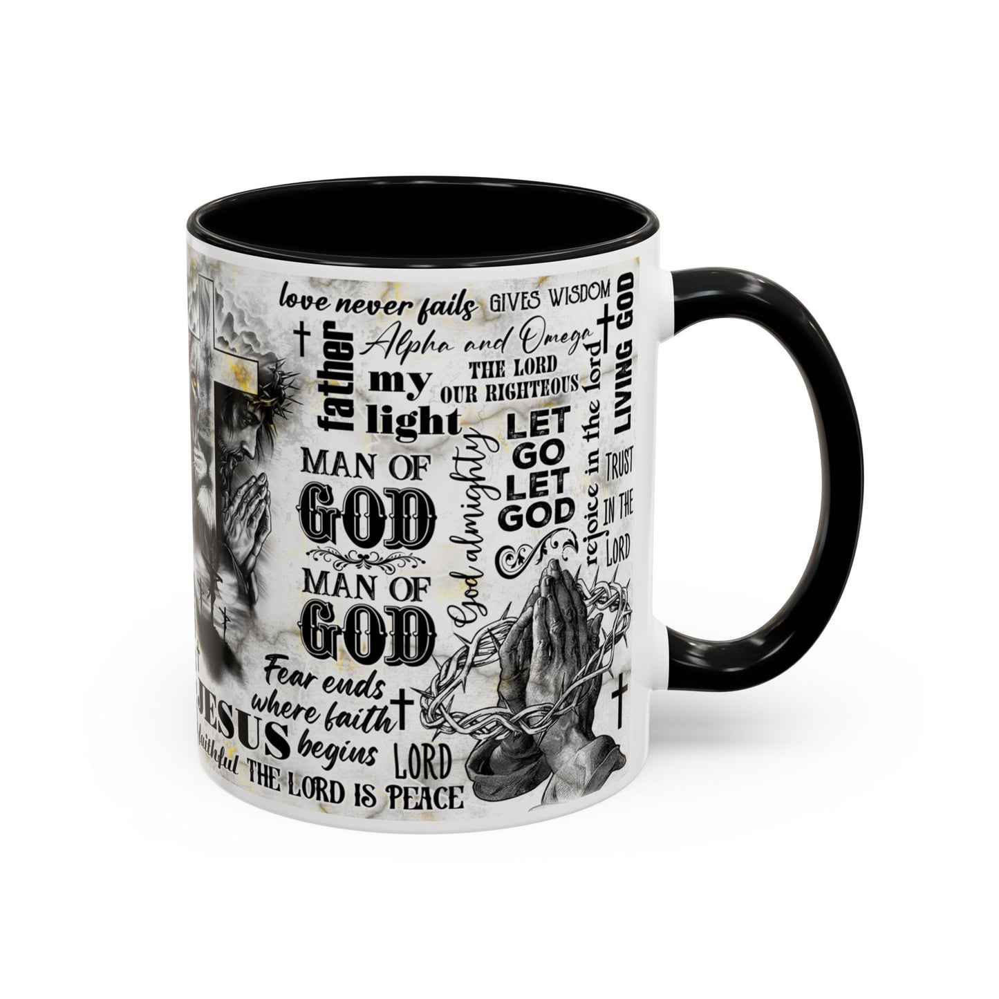 MAN OF GOD Faith Coffee Mug — Accent Coffee Mug (11 oz & 15 oz)