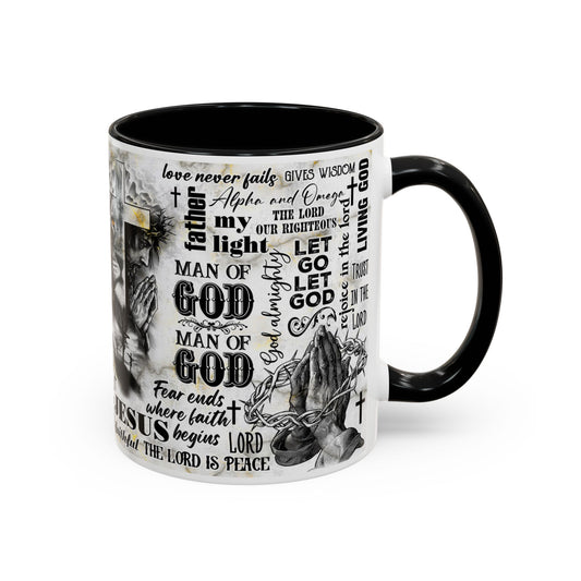 MAN OF GOD Faith Coffee Mug — Accent Coffee Mug (11 oz & 15 oz)