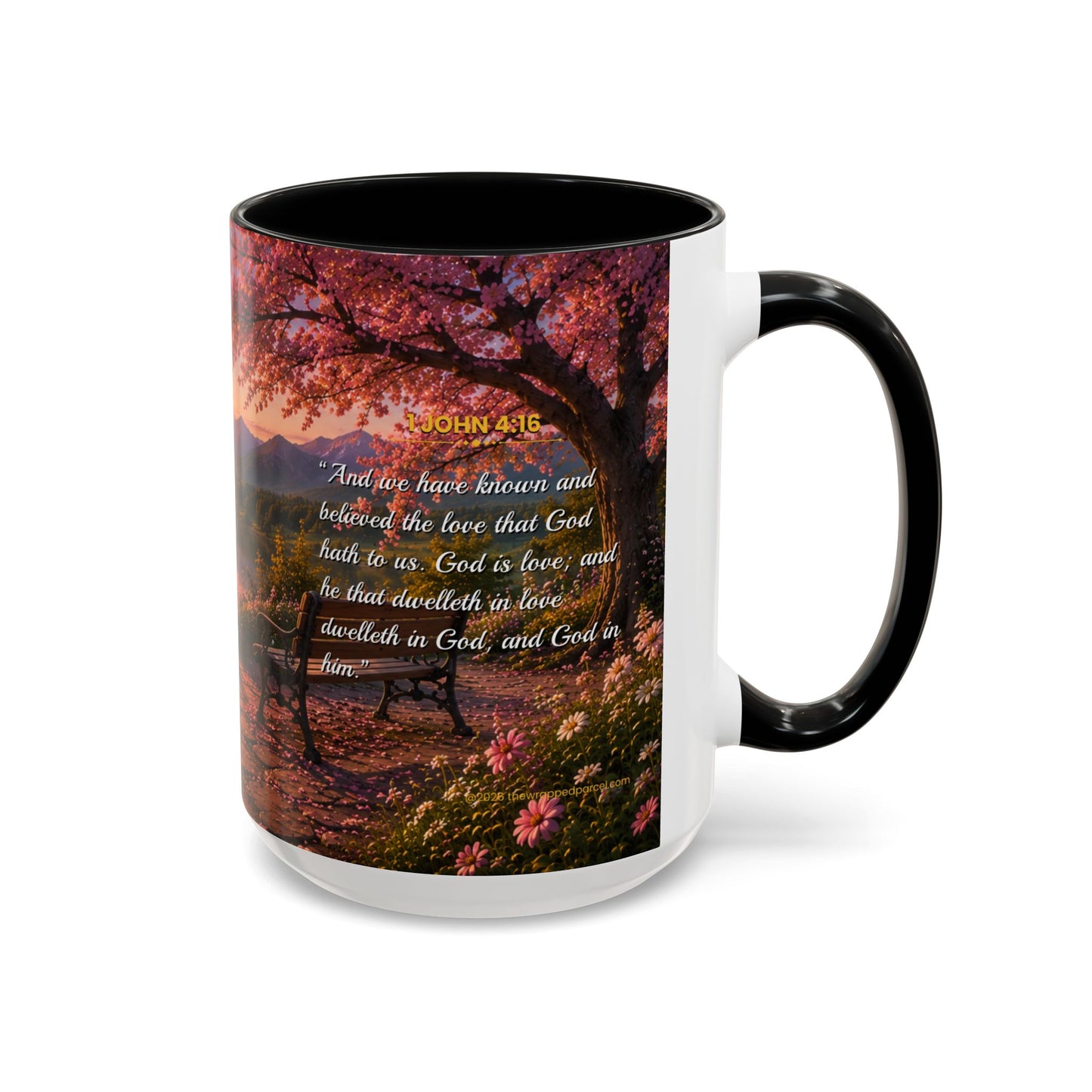 LOVE Scripture Coffee Mug — Free Personalization | 1 John 4:16 | 11 oz & 15 oz
