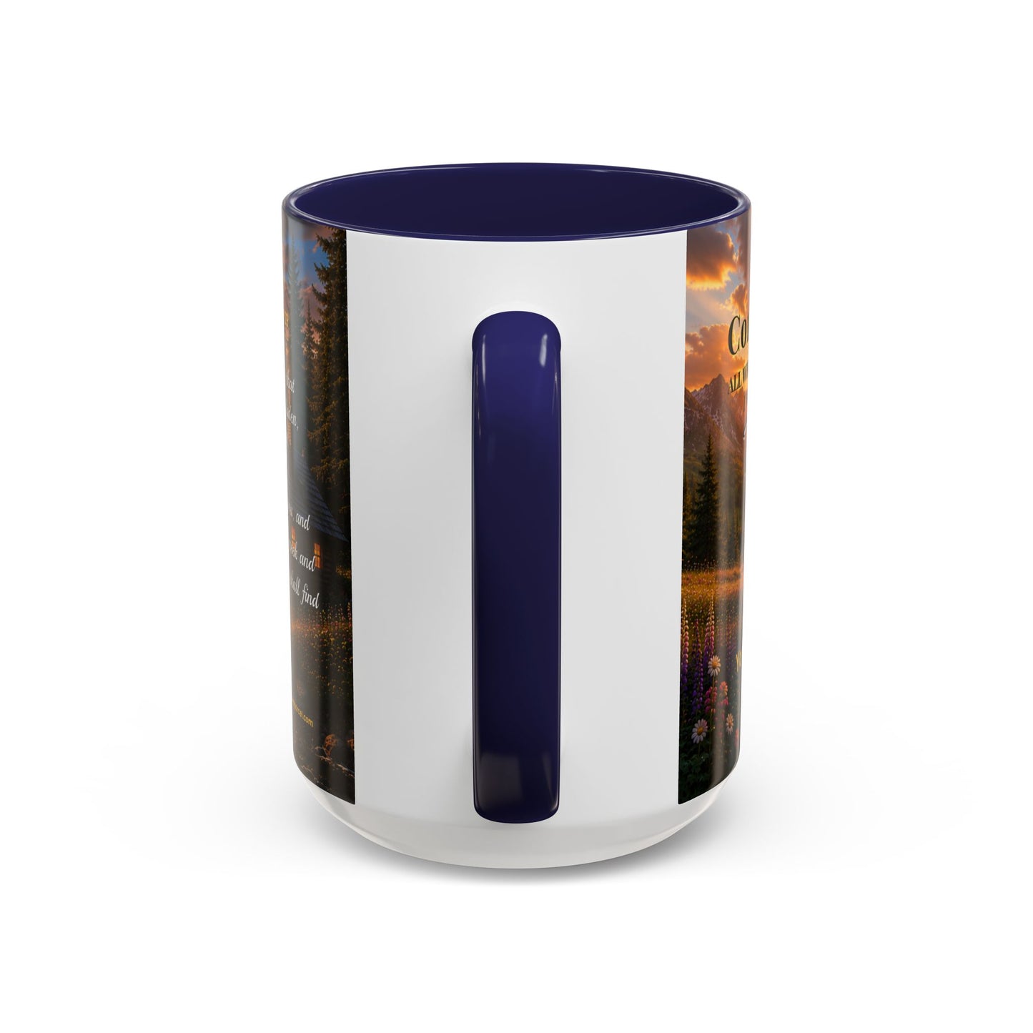 REST Scripture Coffee Mug — Free Personalization, Accent Mug (11/15 oz)