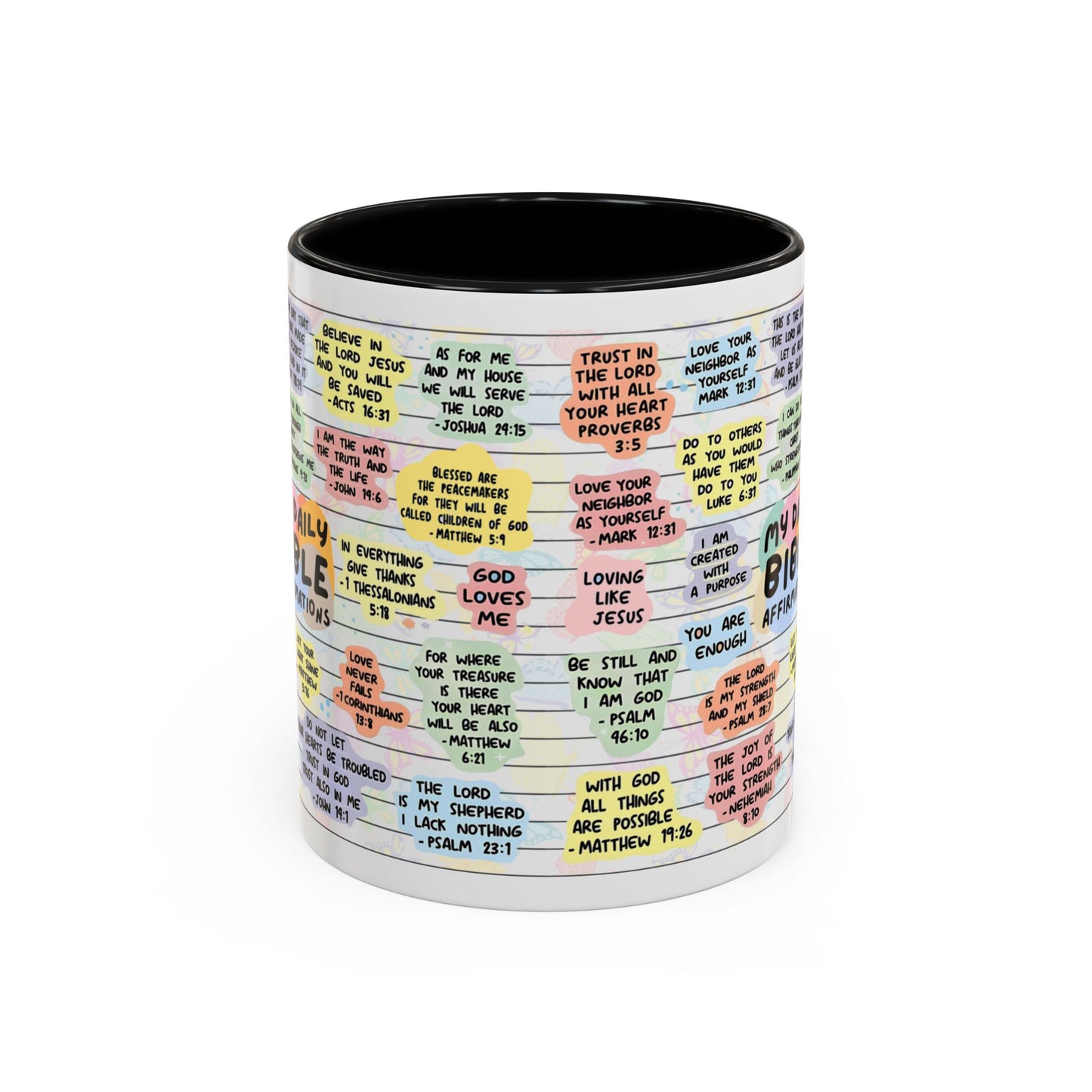 My Daily Bible Affirmations — Accent Coffee Mug (11 oz & 15 oz)