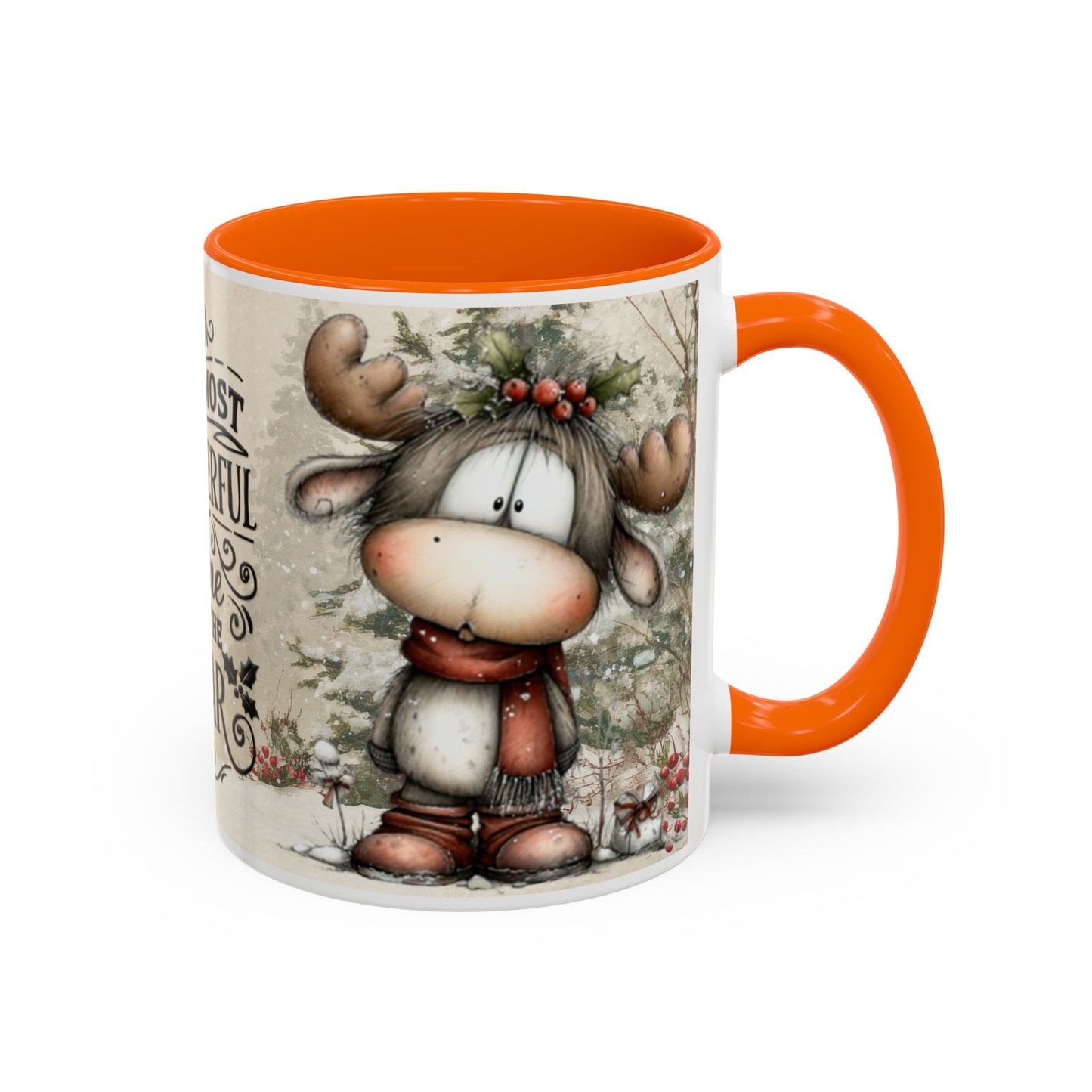 The Most Wonderful Time of the Year — Christmas Accent Coffee Mug (11 oz & 15 oz)