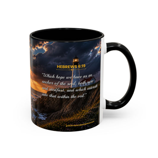 HOPE Scripture Coffee Mug — Free Personalization | Hebrews 6:19 | 11 oz & 15 oz