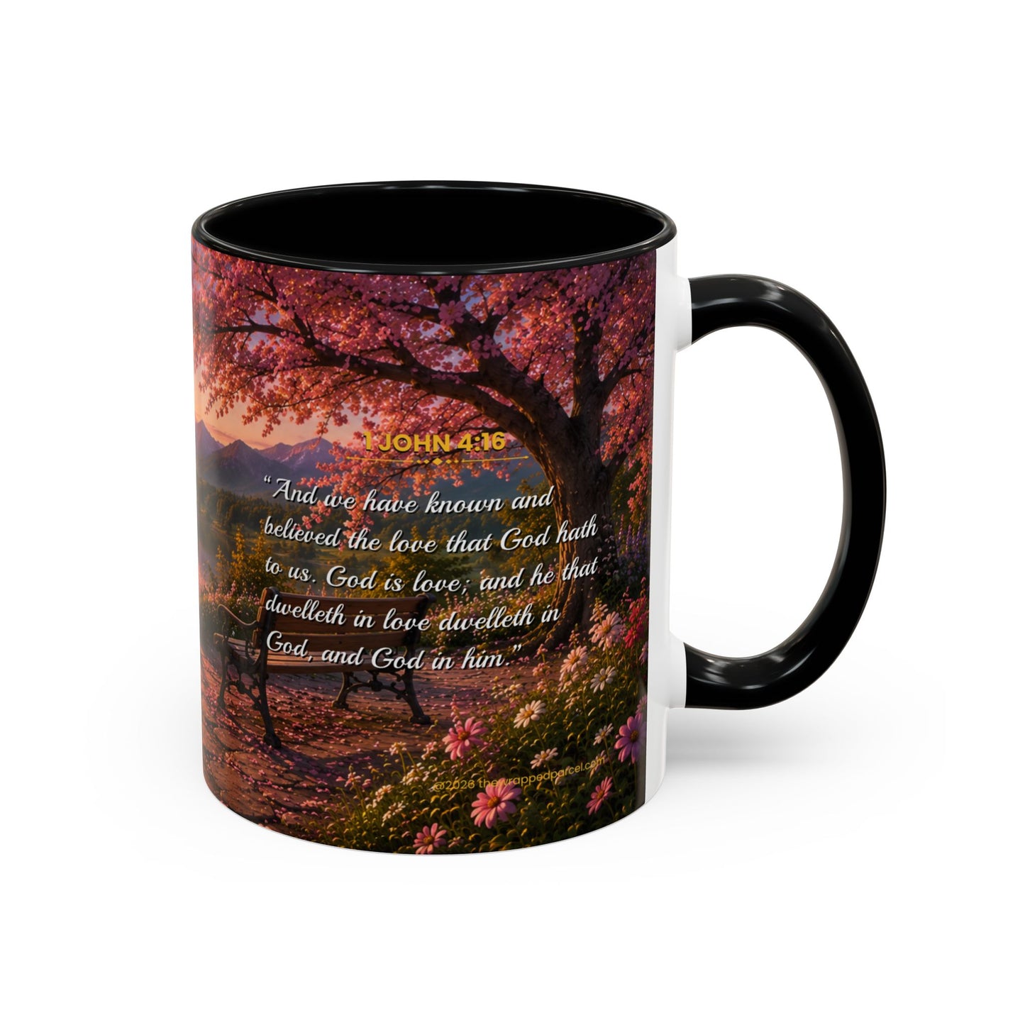 LOVE Scripture Coffee Mug — Free Personalization | 1 John 4:16 | 11 oz & 15 oz