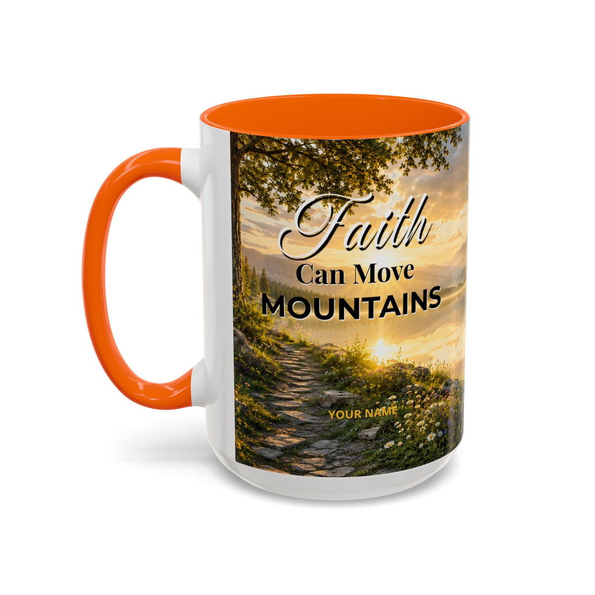 FAITH Scripture Coffee Mug — Free Personalization | Matthew 17:20 | 11 oz & 15 oz