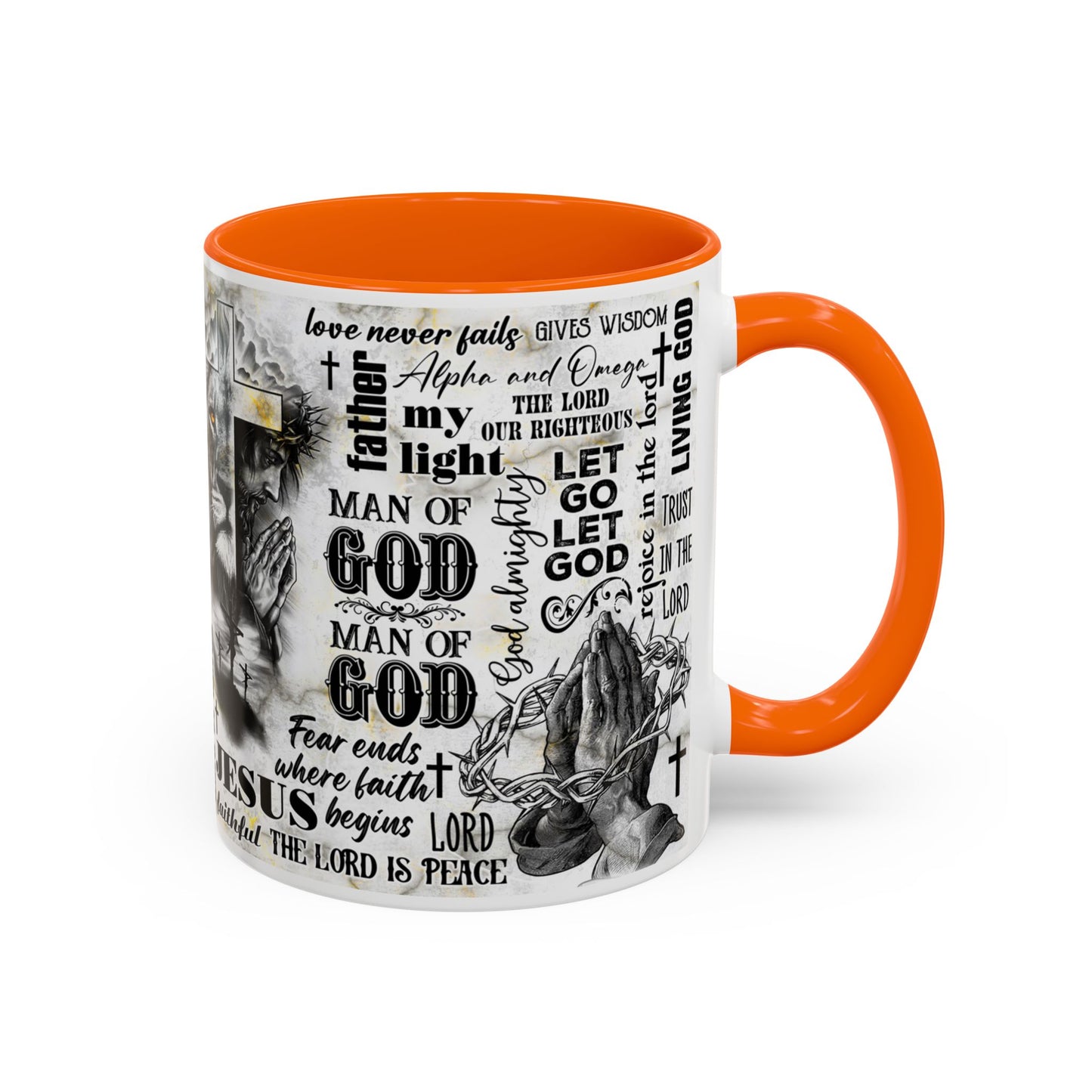 MAN OF GOD Faith Coffee Mug — Accent Coffee Mug (11 oz & 15 oz)