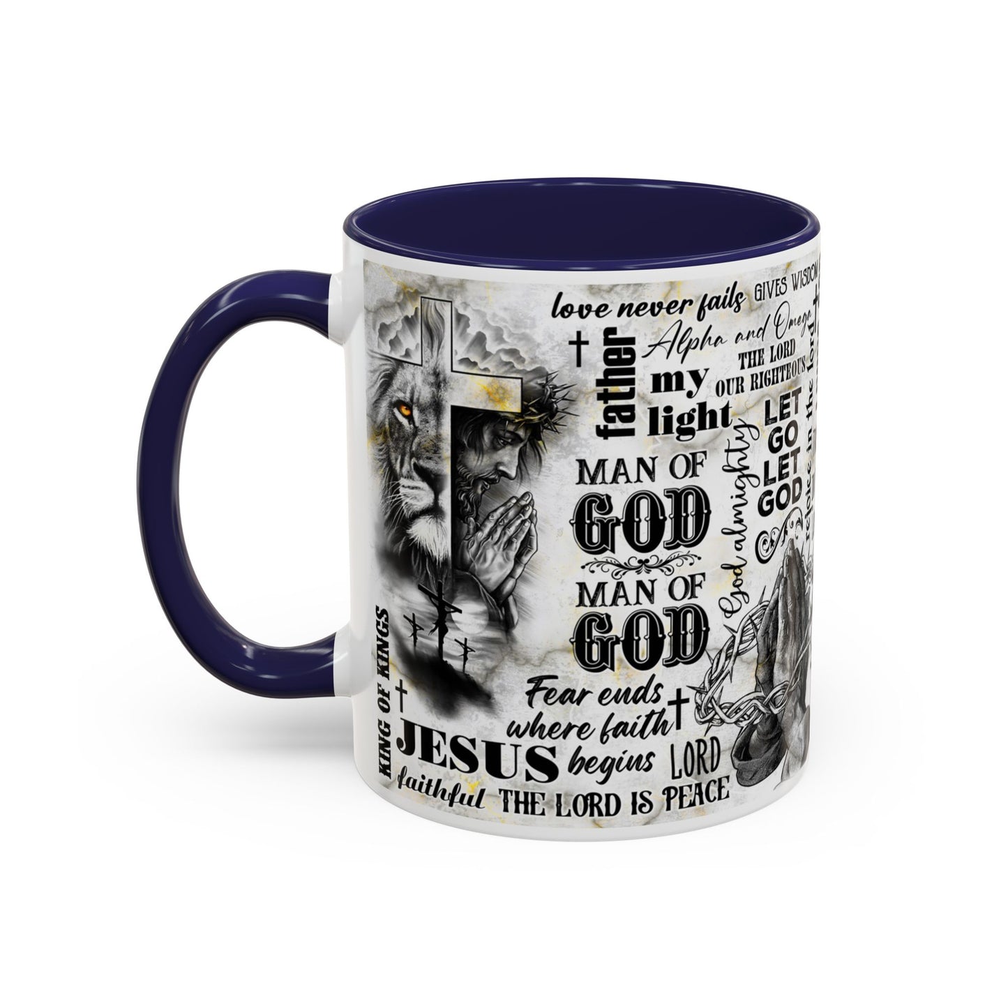 MAN OF GOD Faith Coffee Mug — Accent Coffee Mug (11 oz & 15 oz)