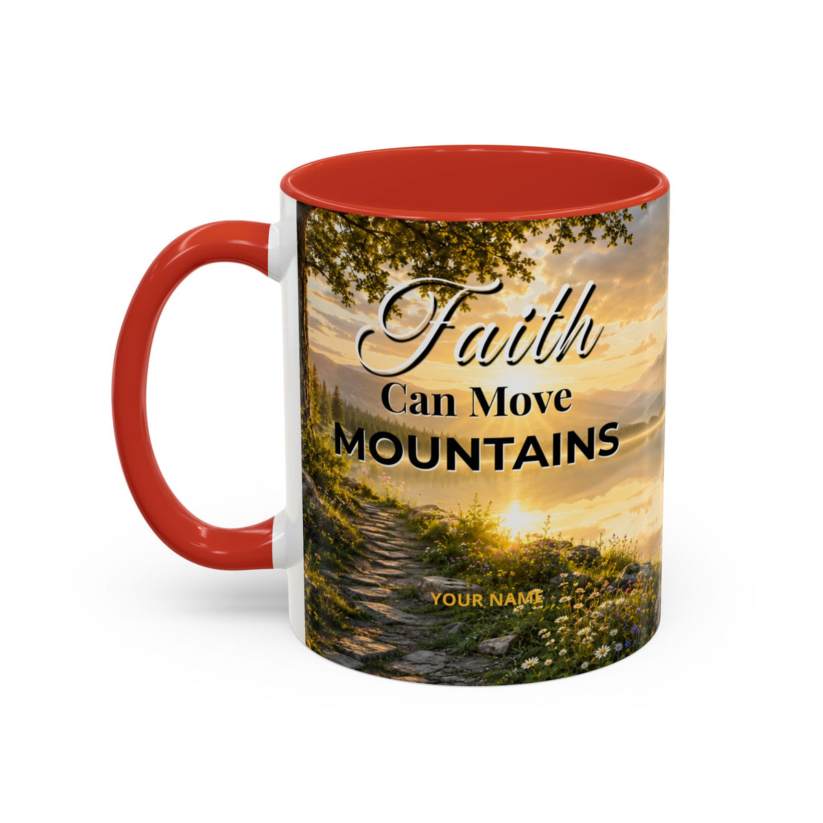 FAITH Scripture Coffee Mug — Free Personalization | Matthew 17:20 | 11 oz & 15 oz