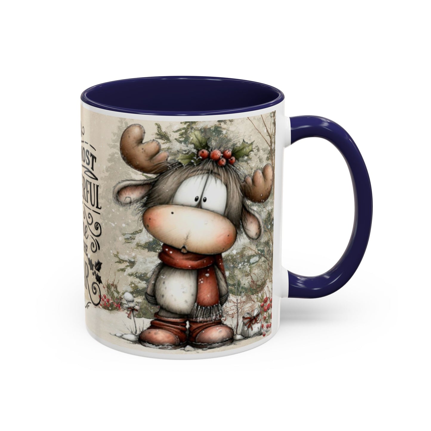 The Most Wonderful Time of the Year — Christmas Accent Coffee Mug (11 oz & 15 oz)