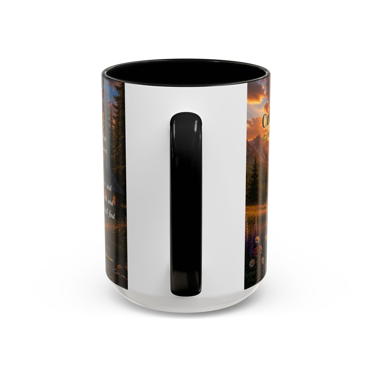 REST Scripture Coffee Mug — Free Personalization, Accent Mug (11/15 oz)