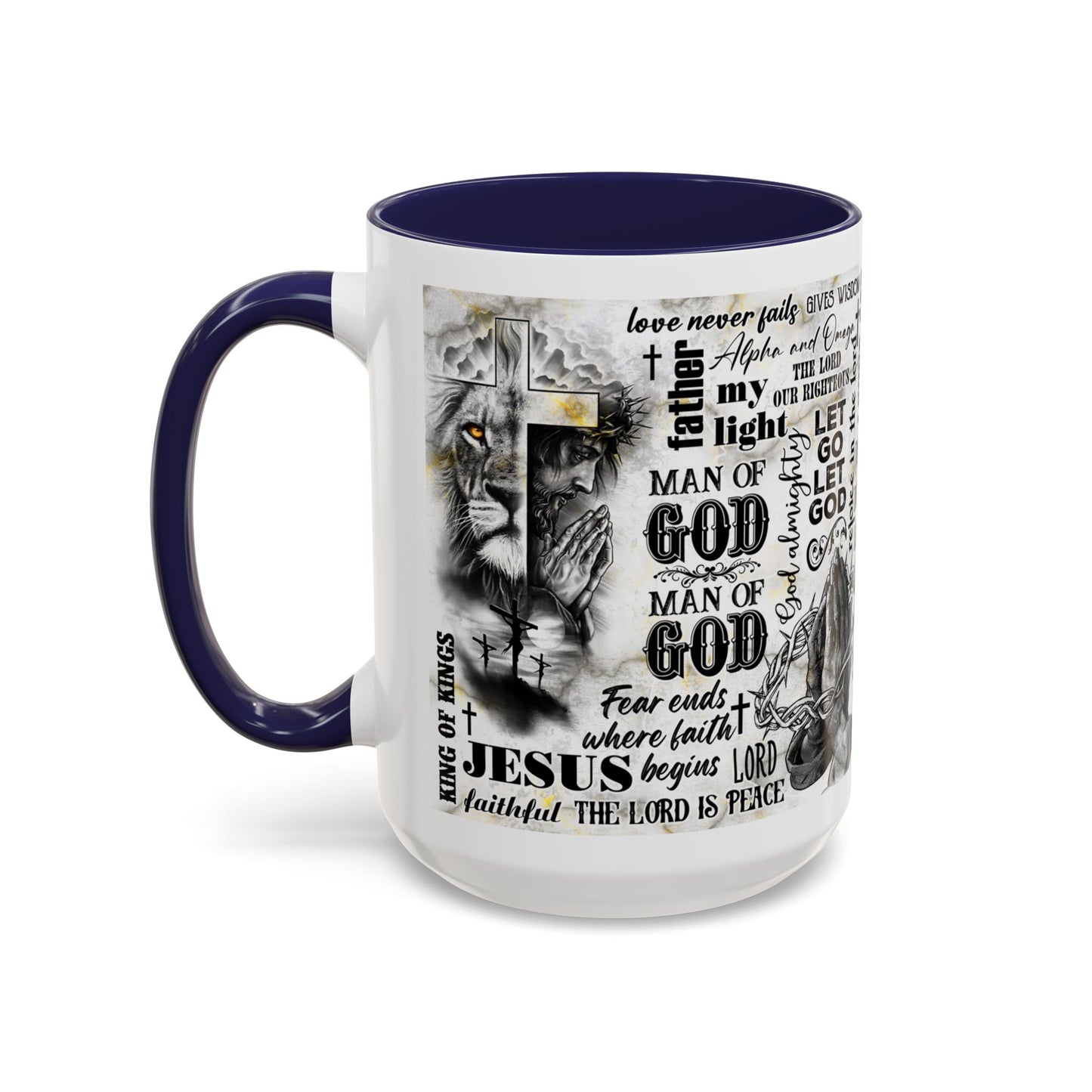 MAN OF GOD Faith Coffee Mug — Accent Coffee Mug (11 oz & 15 oz)
