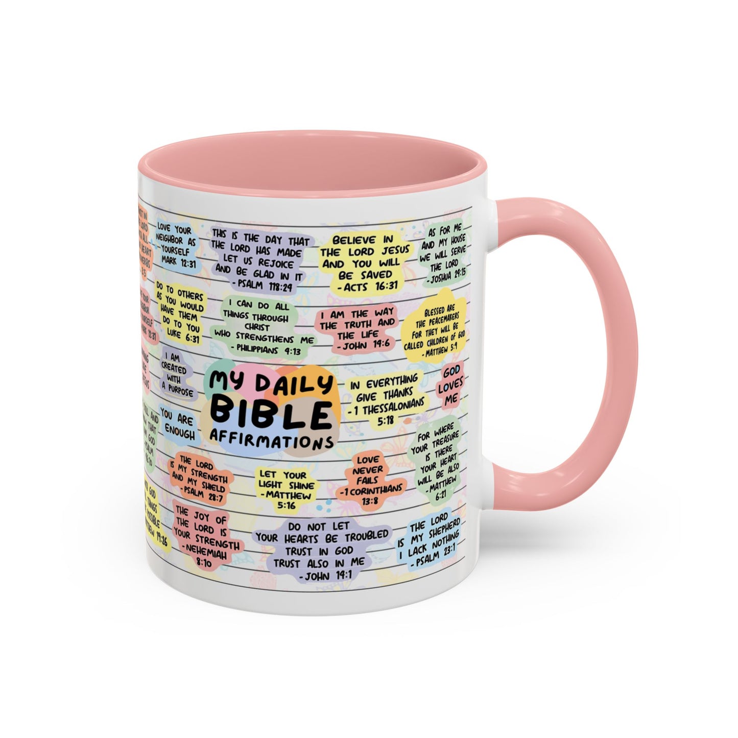 My Daily Bible Affirmations — Accent Coffee Mug (11 oz & 15 oz)