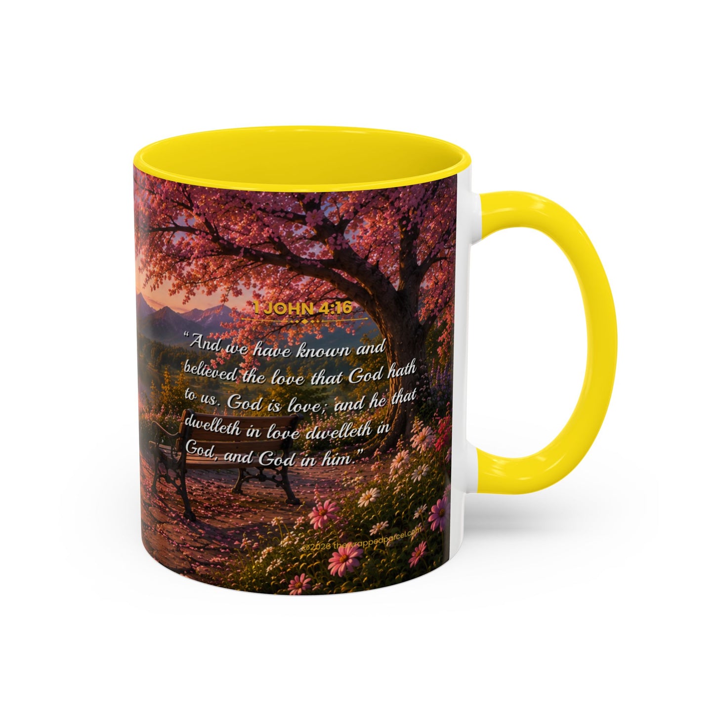 LOVE Scripture Coffee Mug — Free Personalization | 1 John 4:16 | 11 oz & 15 oz
