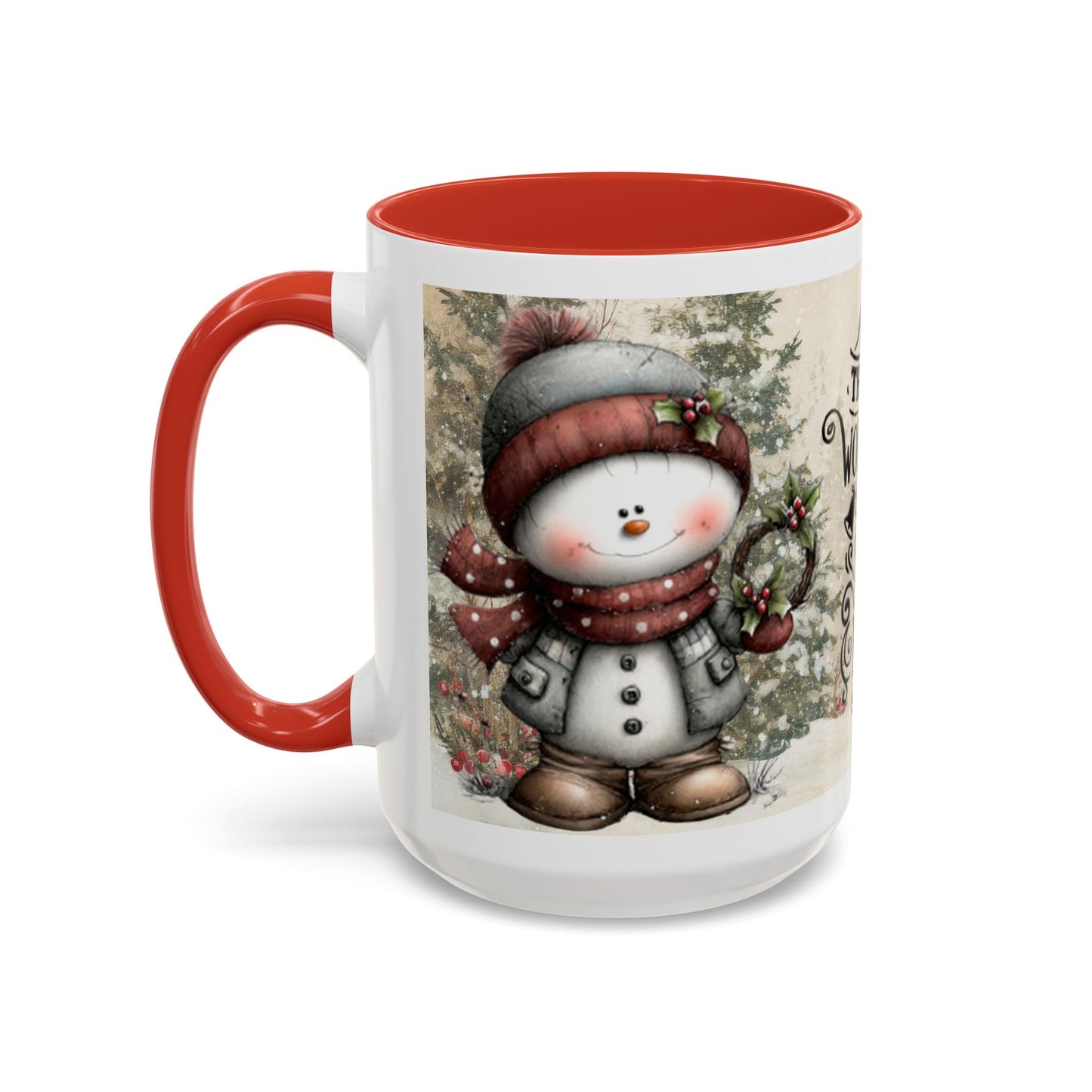 The Most Wonderful Time of the Year — Christmas Accent Coffee Mug (11 oz & 15 oz)