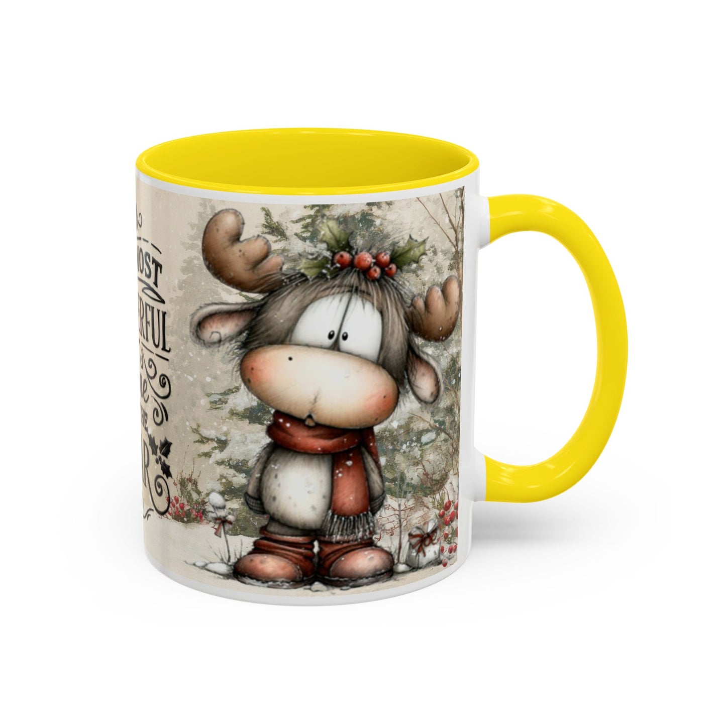 The Most Wonderful Time of the Year — Christmas Accent Coffee Mug (11 oz & 15 oz)