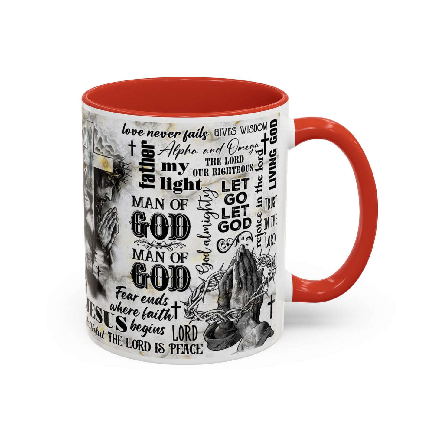 MAN OF GOD Faith Coffee Mug — Accent Coffee Mug (11 oz & 15 oz)